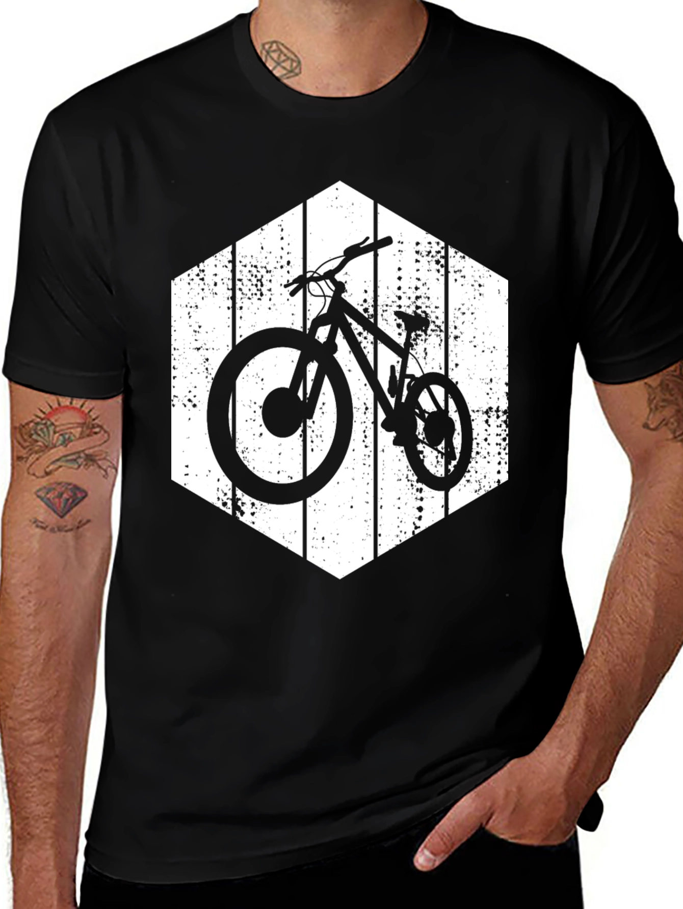 Mountain Biking Hex T-Shirt - Cool Biker Tee