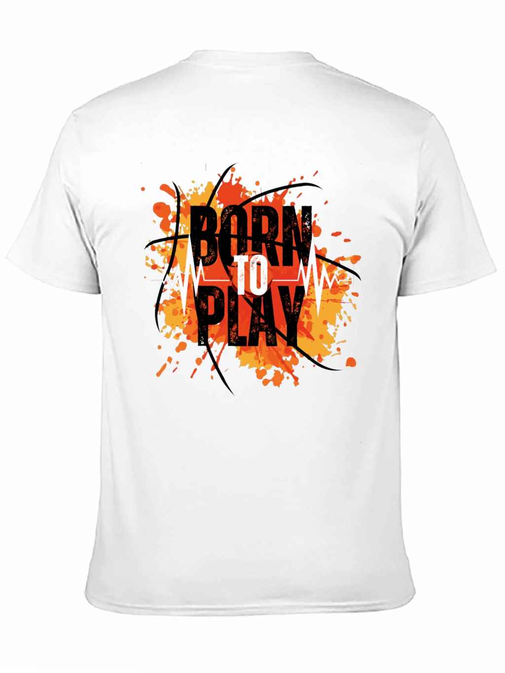 Born To Play Graphic Tee - Black Cotton