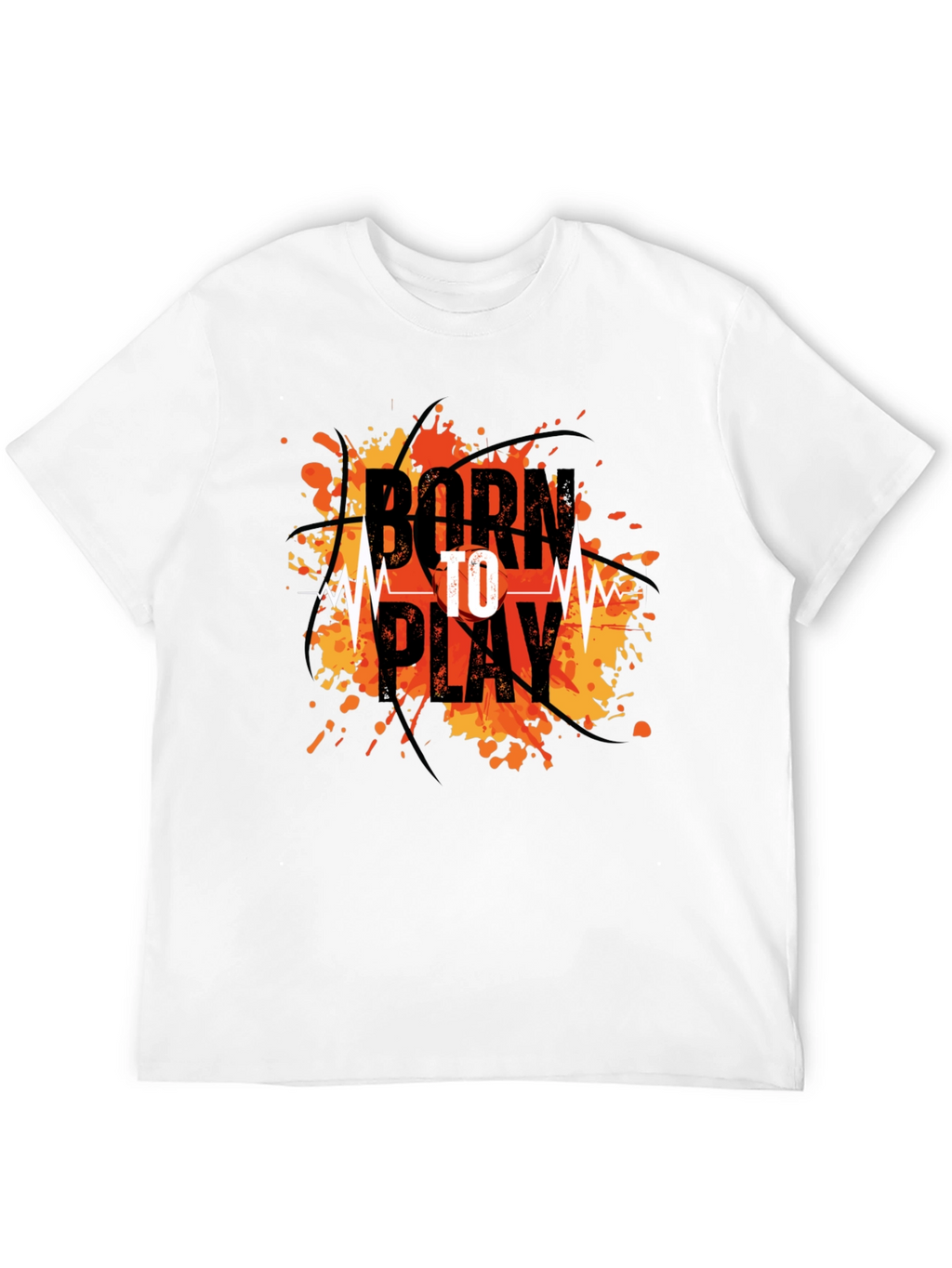 Born To Play Graphic Tee - Black Cotton
