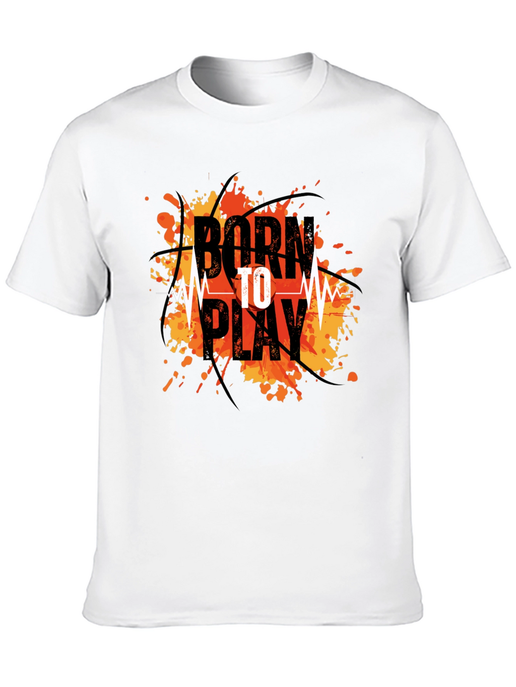 Born To Play Graphic Tee - Black Cotton