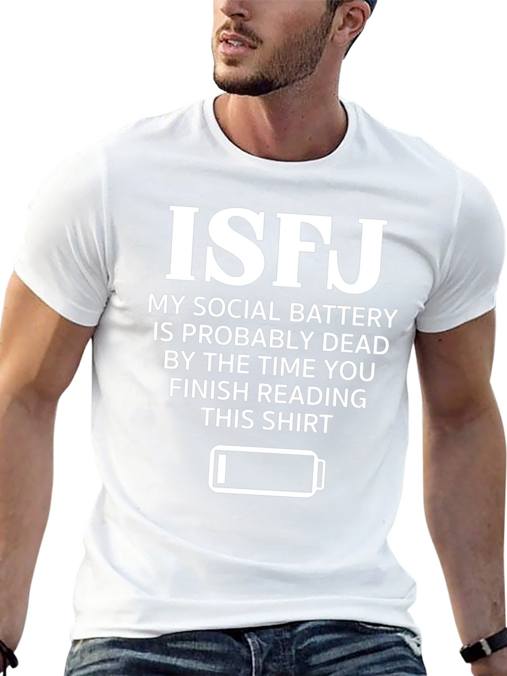 ISFJ Social Battery T-Shirt - Introvert Humor
