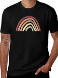 Boho Rainbow Graphic Tee - Unisex Cotton Shirt