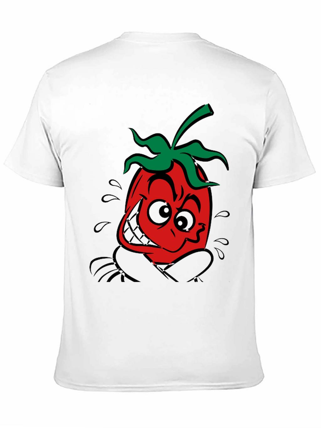 Funky Tomato Graphic Tee - Black Cotton T-Shirt