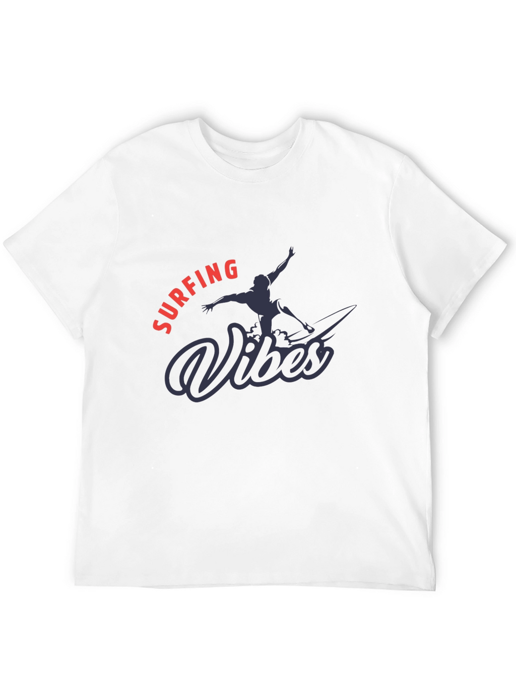 Surfing Vibes Graphic Tee - Black