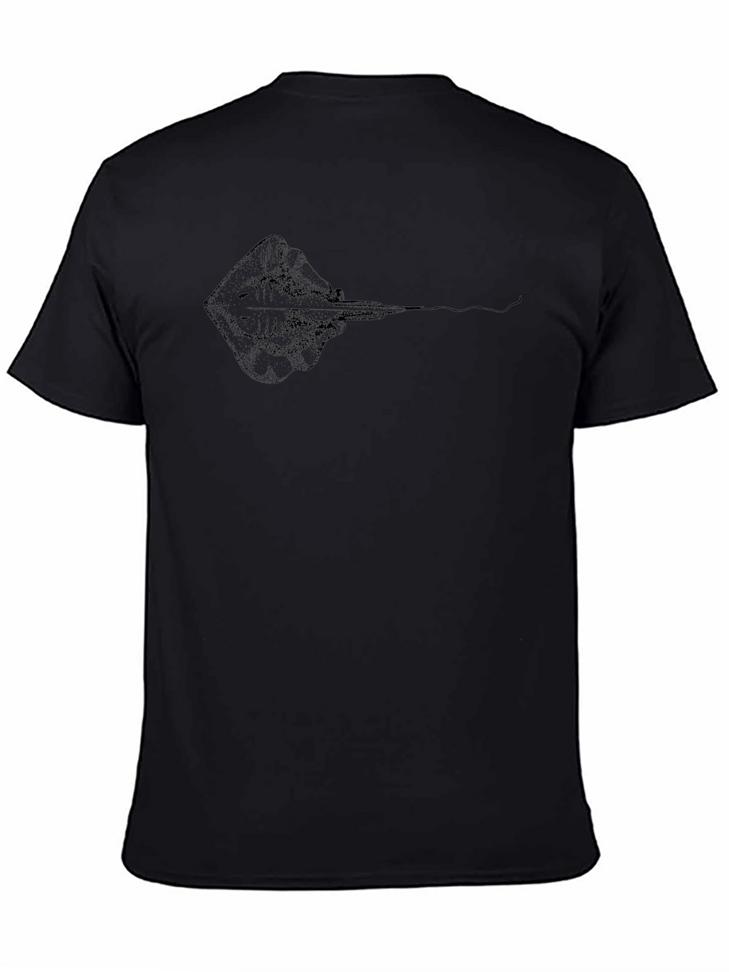 Mens Black Stingray Graphic Tee