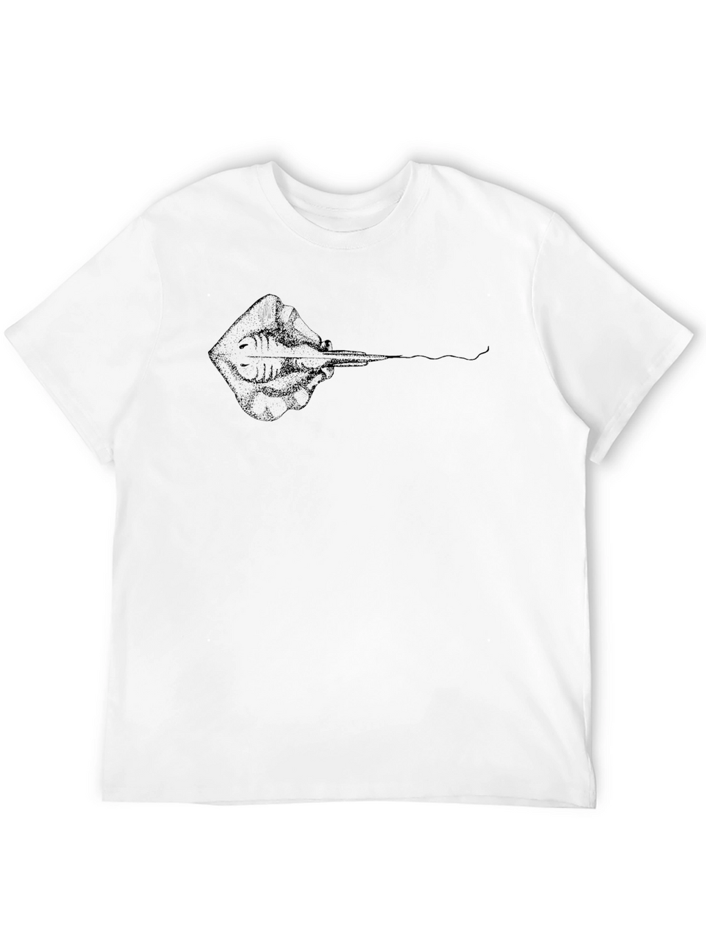Mens Black Stingray Graphic Tee
