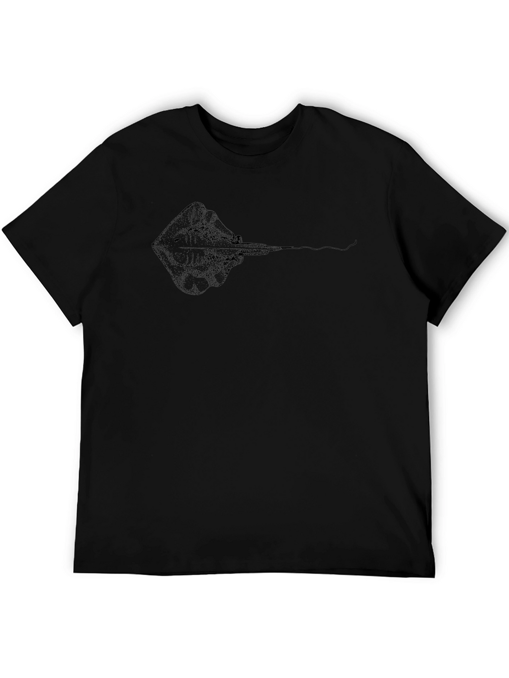 Mens Black Stingray Graphic Tee