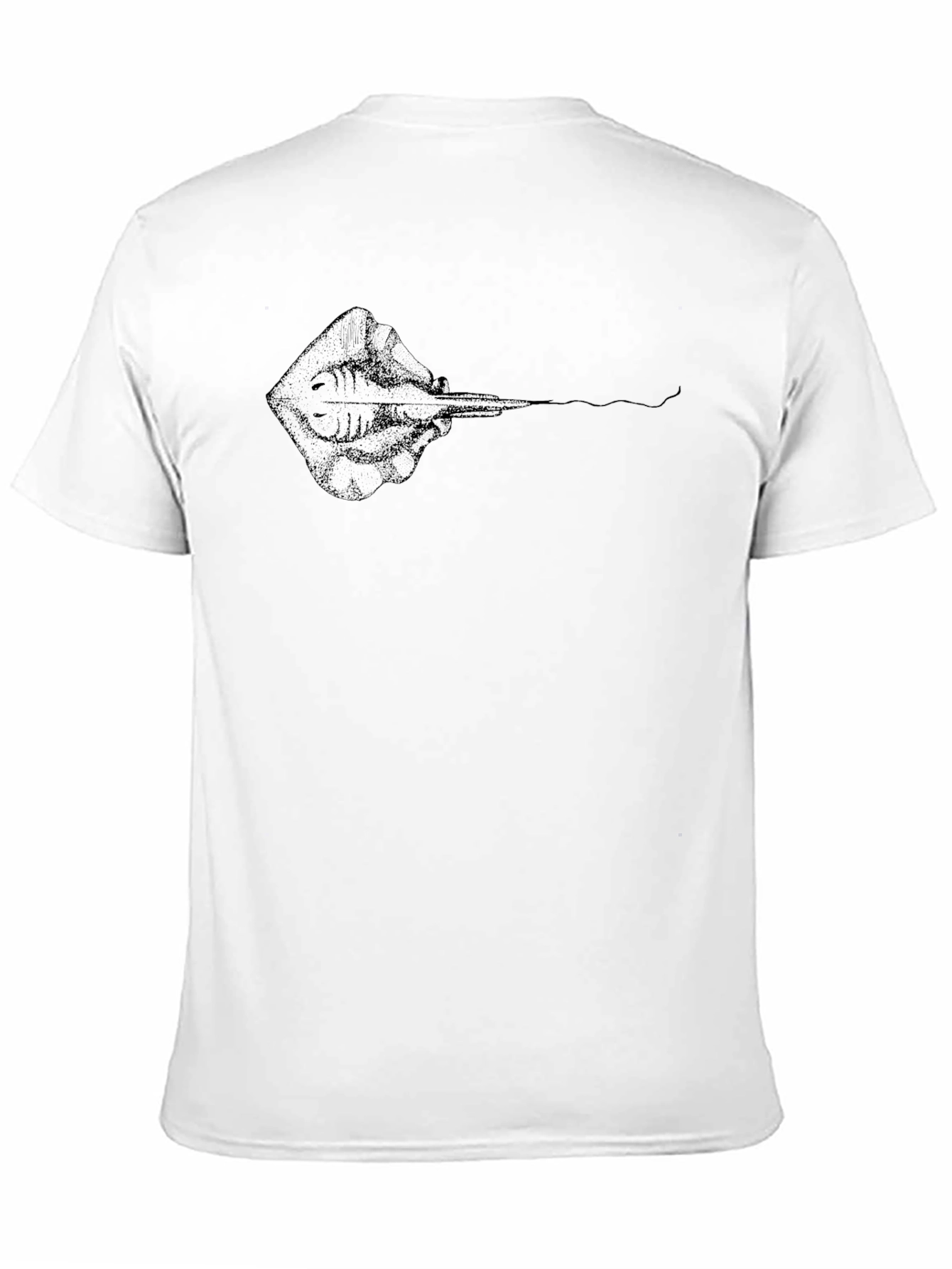 Mens Black Stingray Graphic Tee
