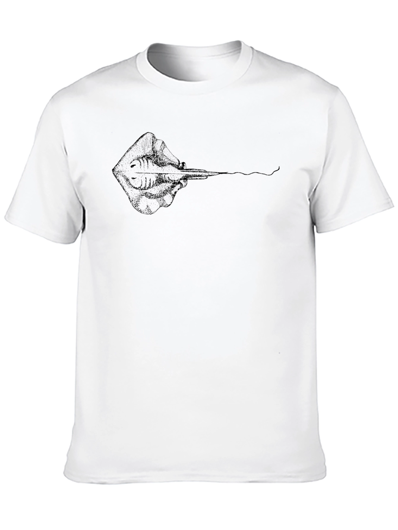 Mens Black Stingray Graphic Tee