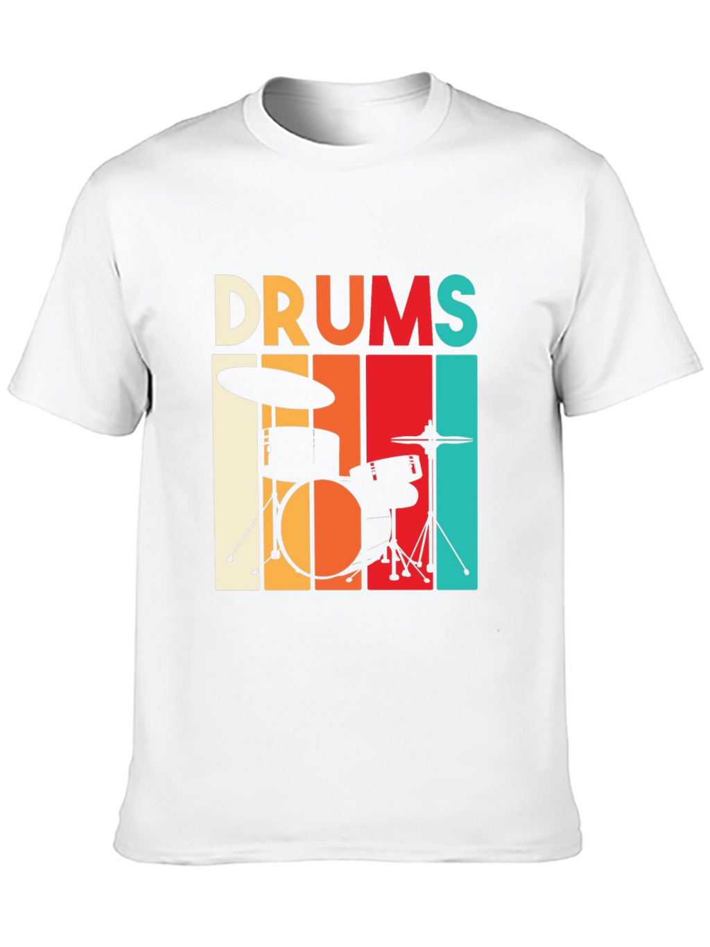 Retro Drums Graphic T-Shirt - Music Lover Tee