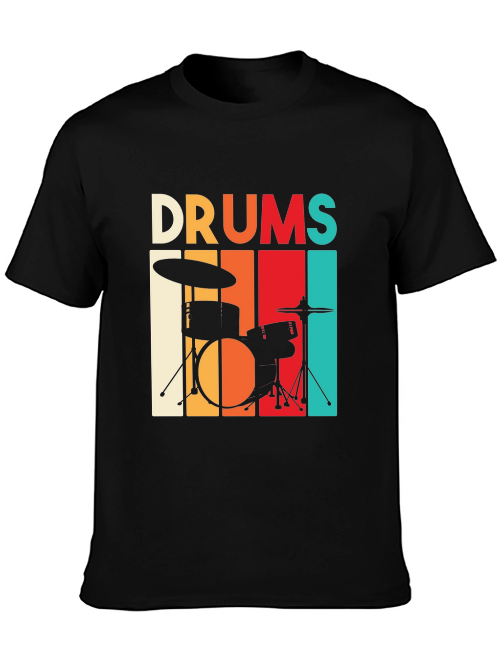 Retro Drums Graphic T-Shirt - Music Lover Tee
