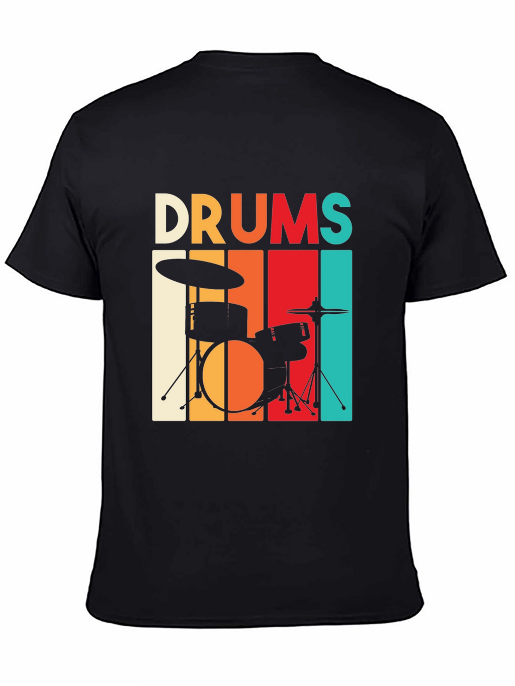 Retro Drums Graphic T-Shirt - Music Lover Tee