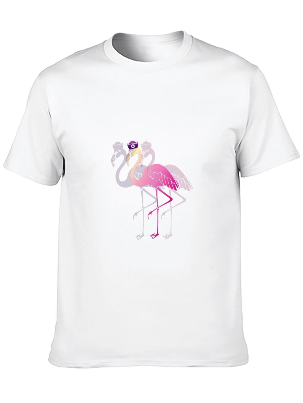 Funky Flamingo T-Shirt - Black Cotton Blend