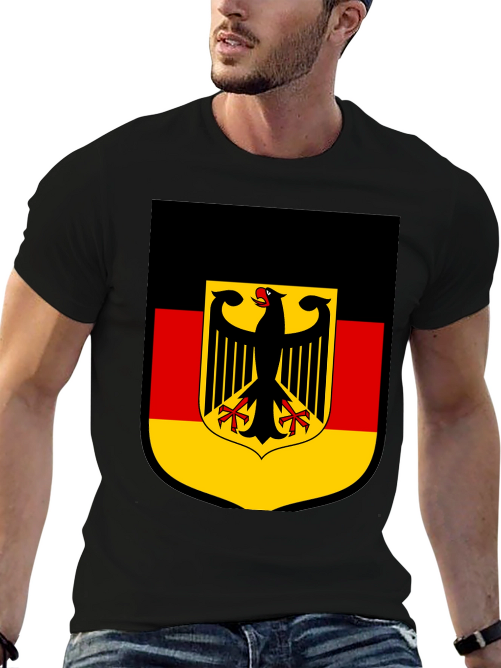 German Flag Shield Graphic T-Shirt