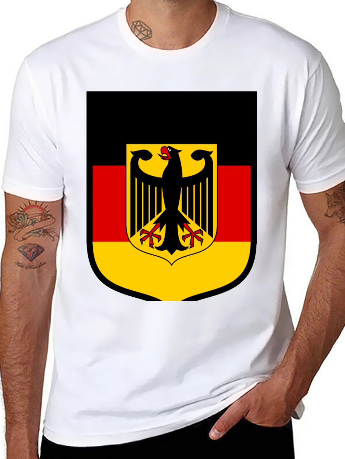 German Flag Shield Graphic T-Shirt