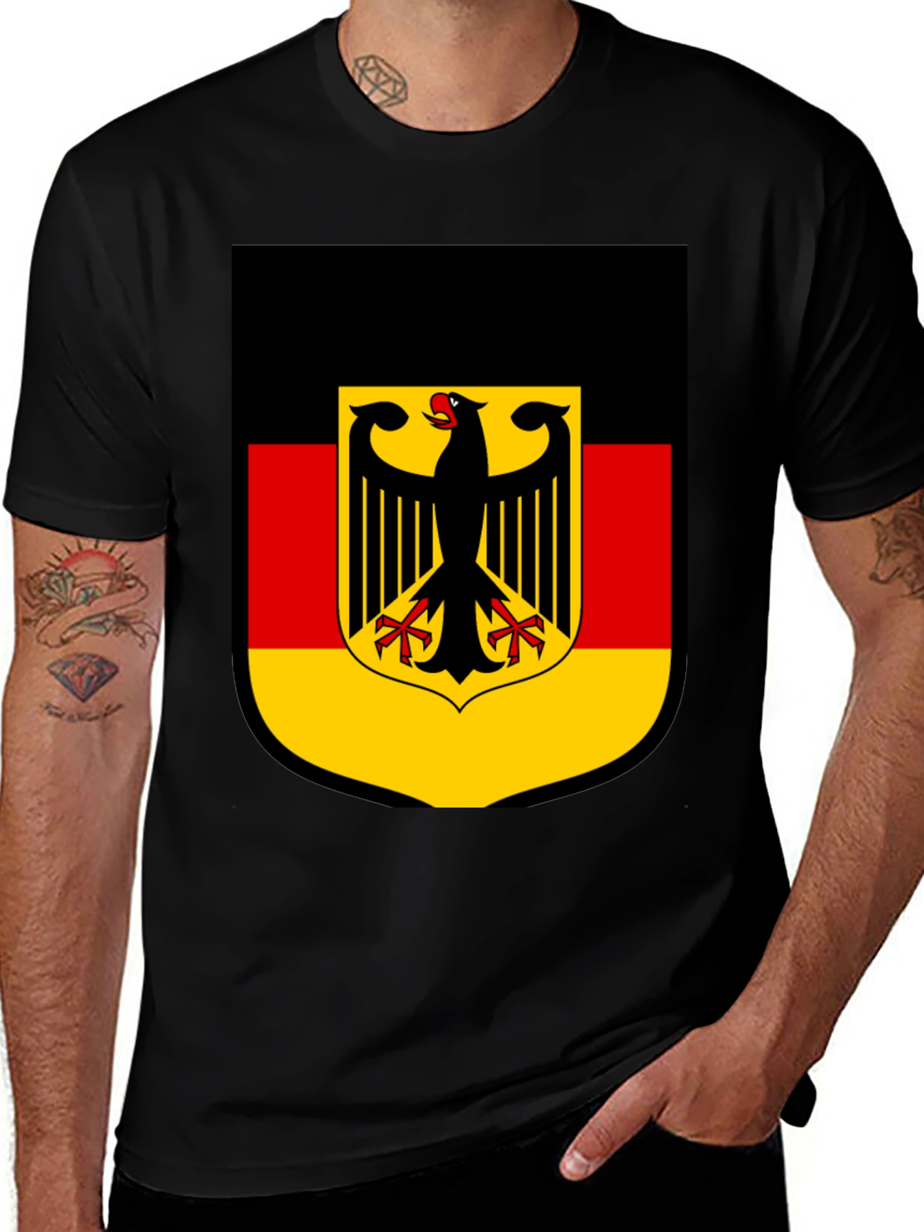 German Flag Shield Graphic T-Shirt