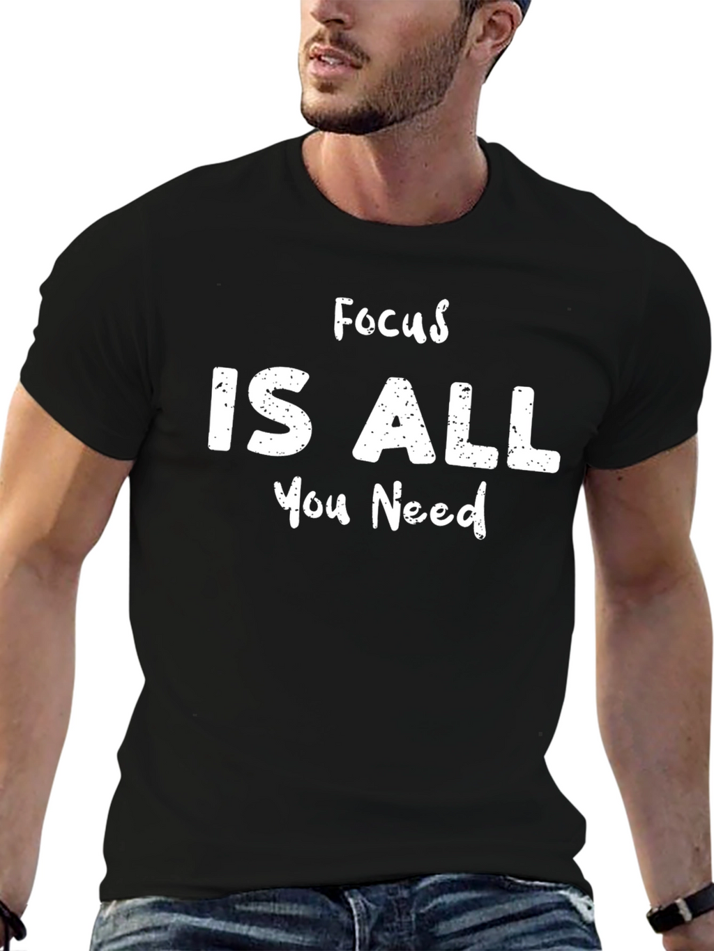 Focus Is All You Need T-Shirt - Black