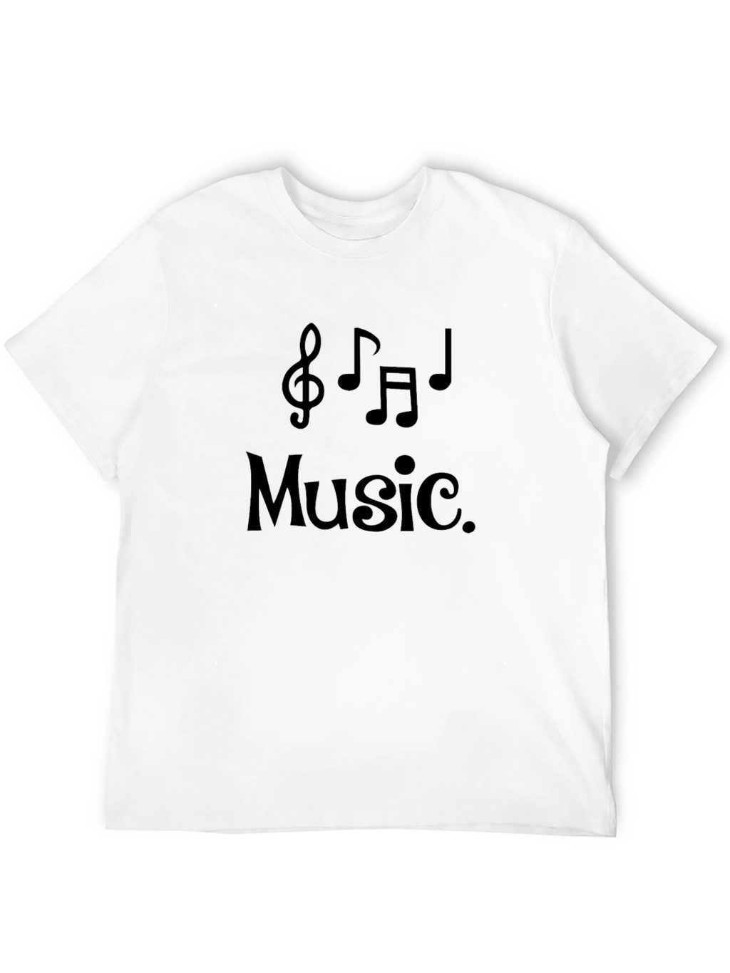 Music Note Graphic Black T-Shirt