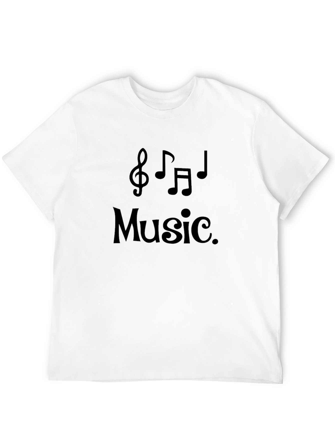 Music Note Graphic Black T-Shirt