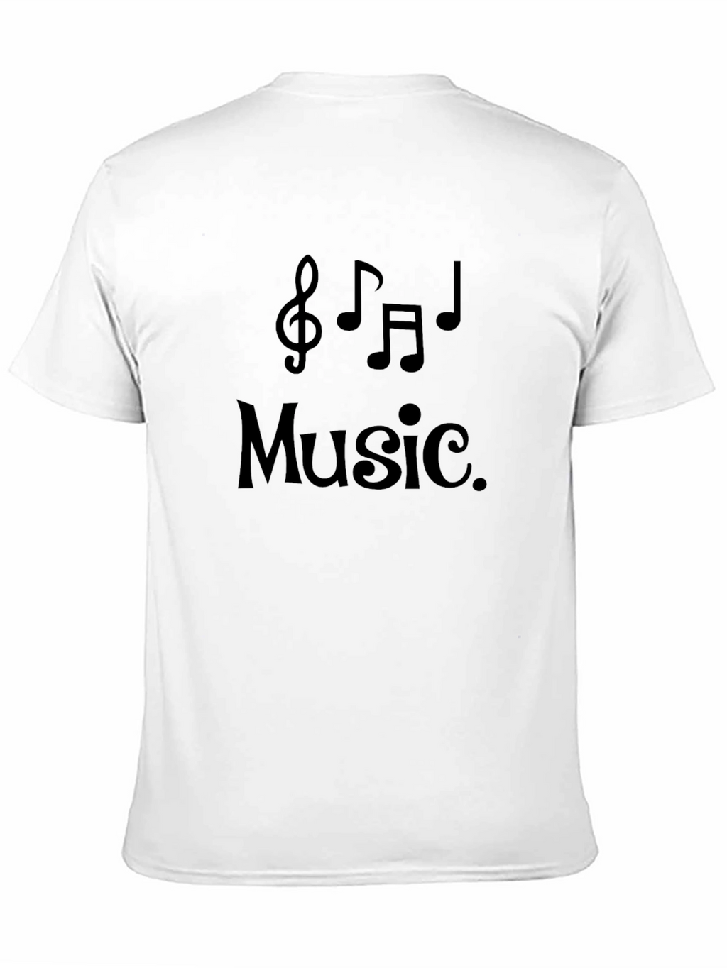 Music Note Graphic Black T-Shirt