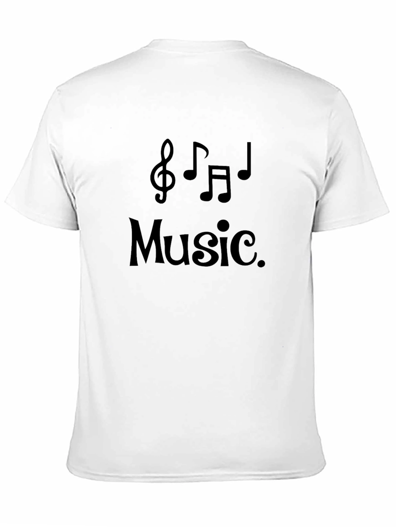 Music Note Graphic Black T-Shirt
