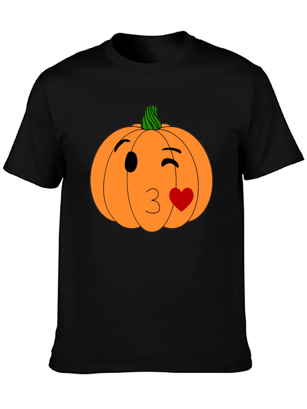 Winking Pumpkin Kiss Halloween T-Shirt