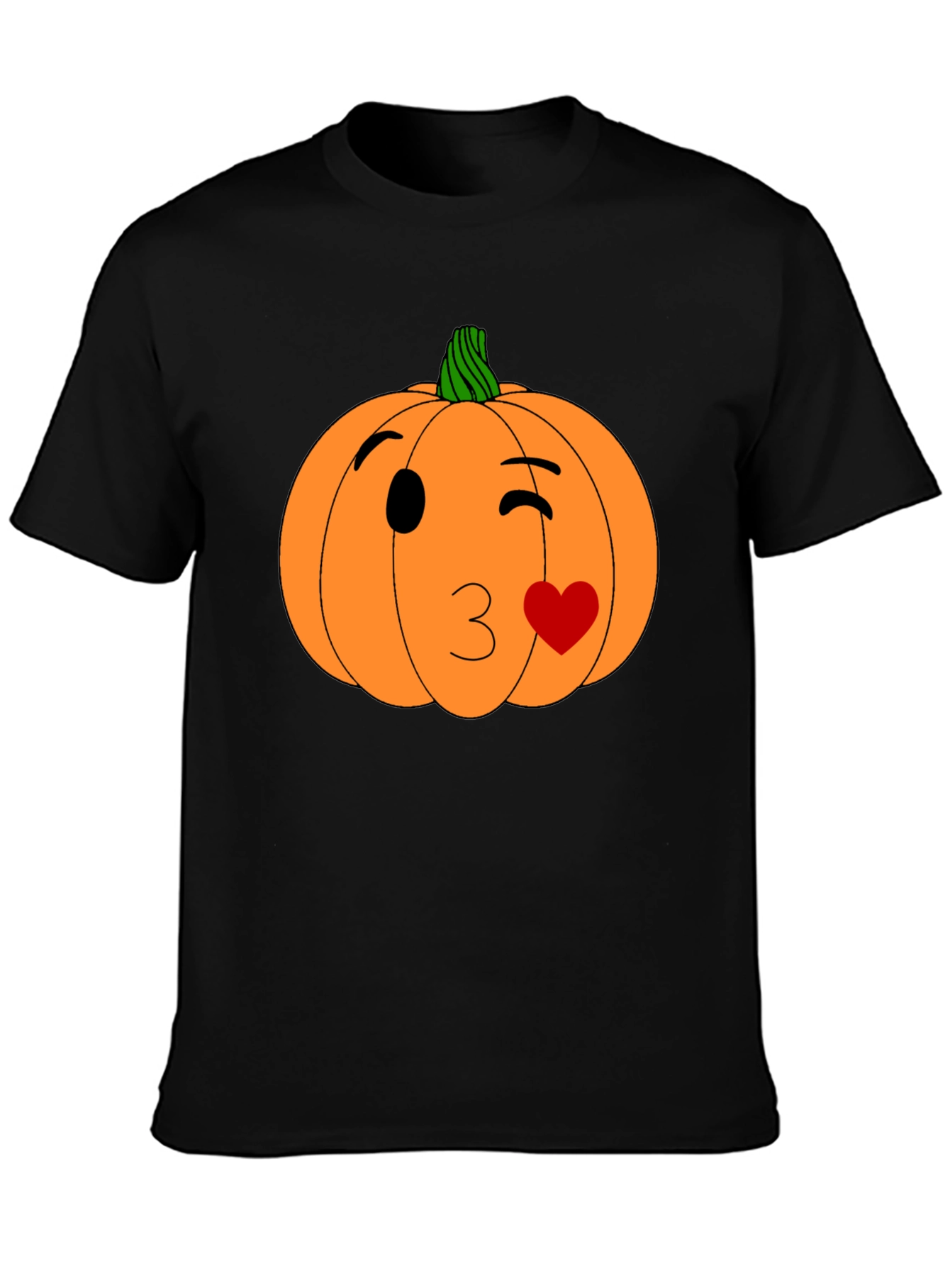 Winking Pumpkin Kiss Halloween T-Shirt