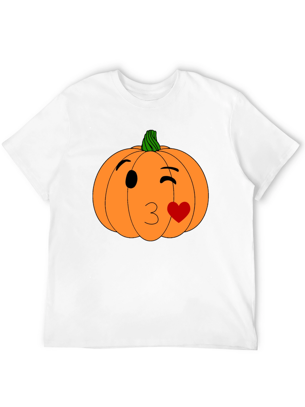 Winking Pumpkin Kiss Halloween T-Shirt