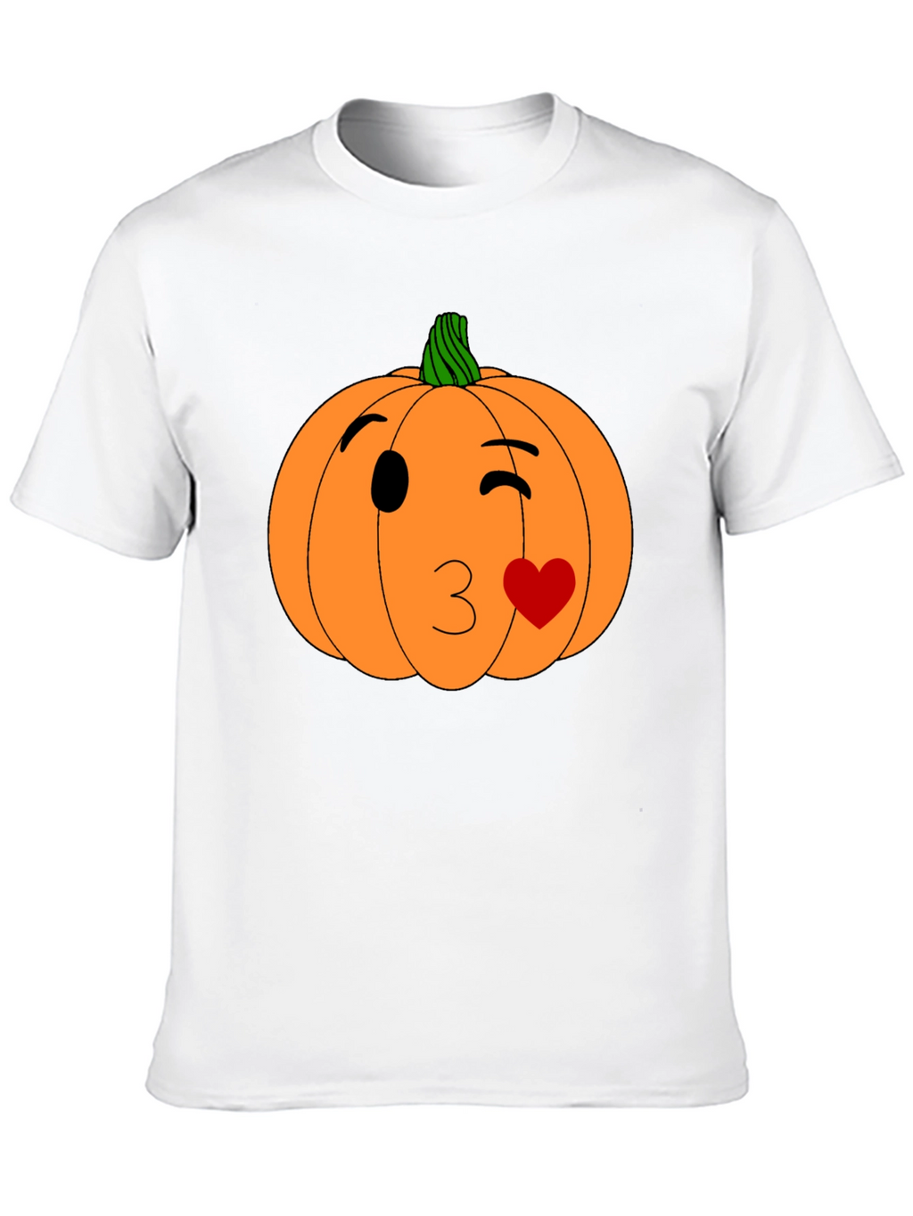 Winking Pumpkin Kiss Halloween T-Shirt