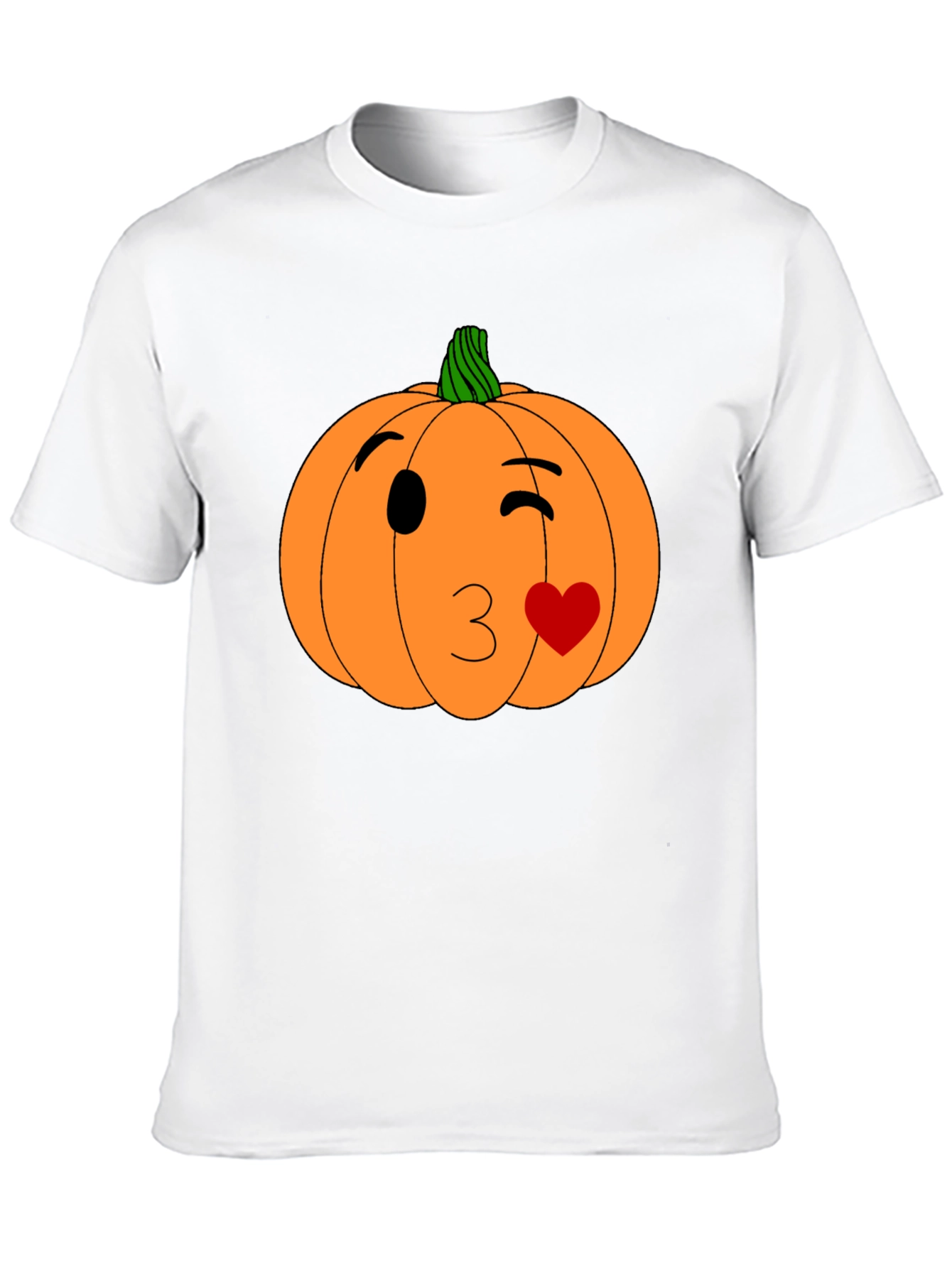 Winking Pumpkin Kiss Halloween T-Shirt