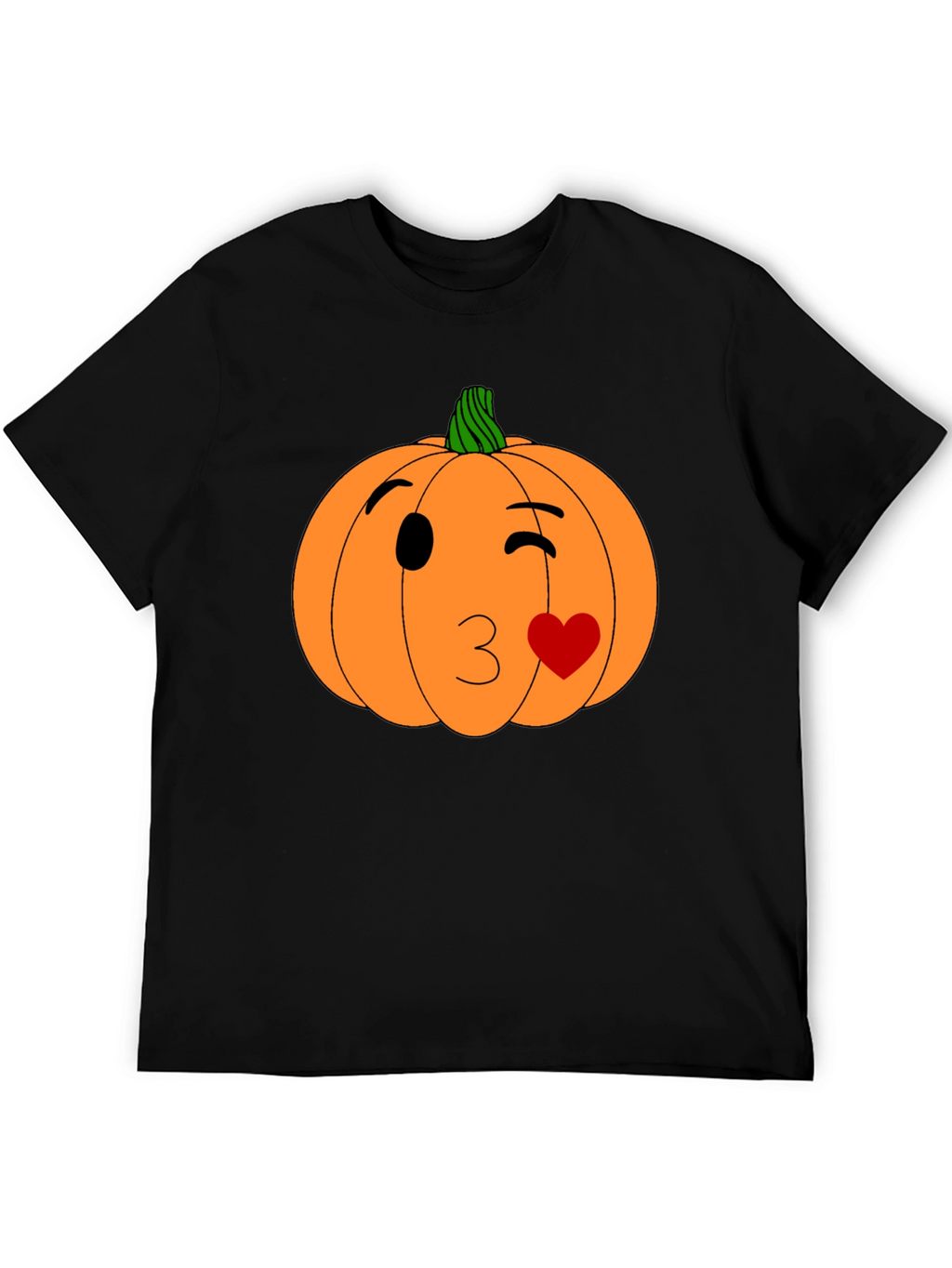 Winking Pumpkin Kiss Halloween T-Shirt
