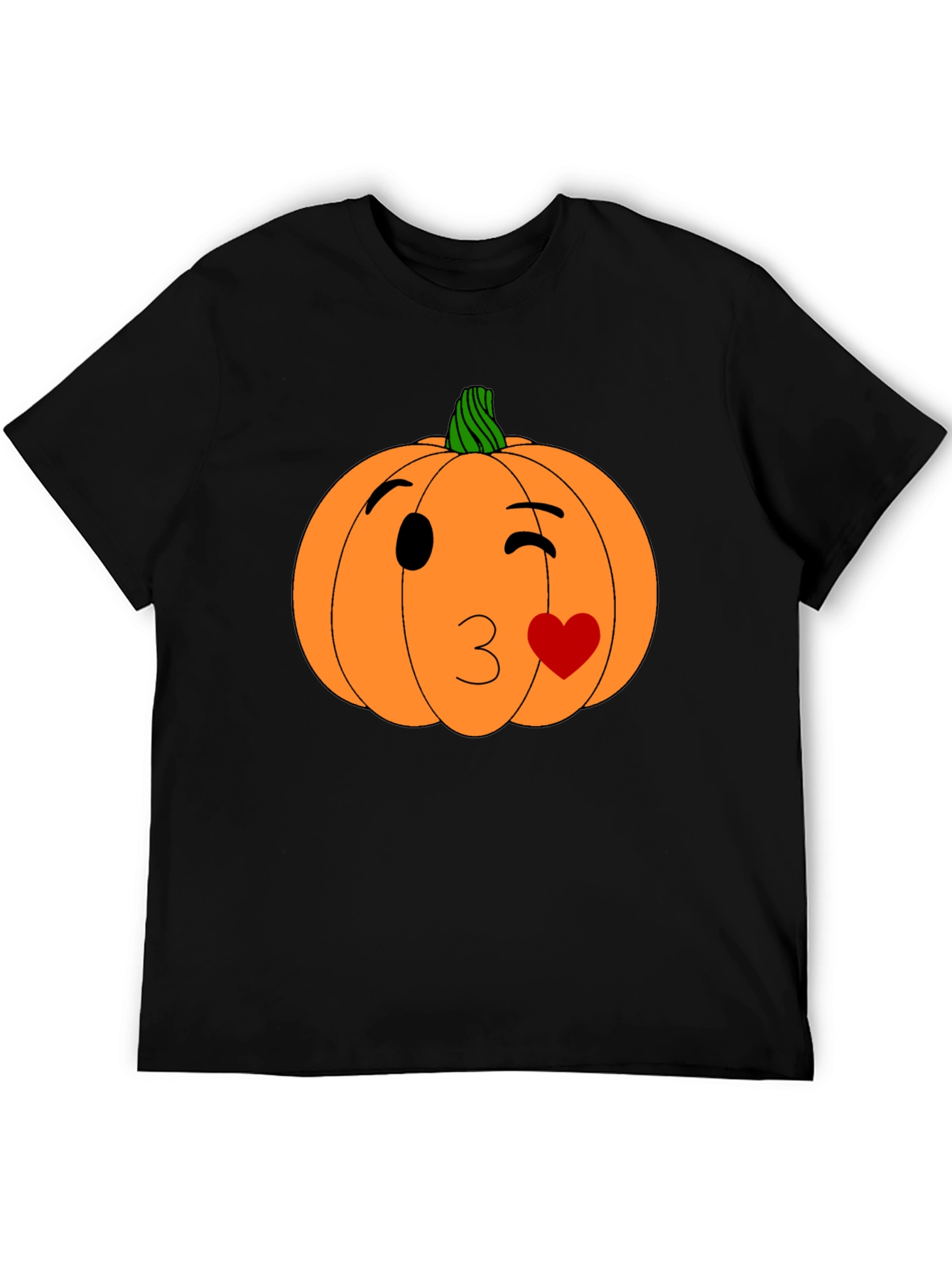 Winking Pumpkin Kiss Halloween T-Shirt
