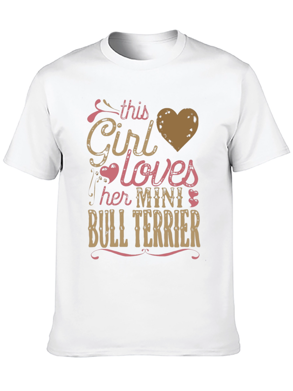 This Girl Loves Mini Bull Terrier T-Shirt - Black