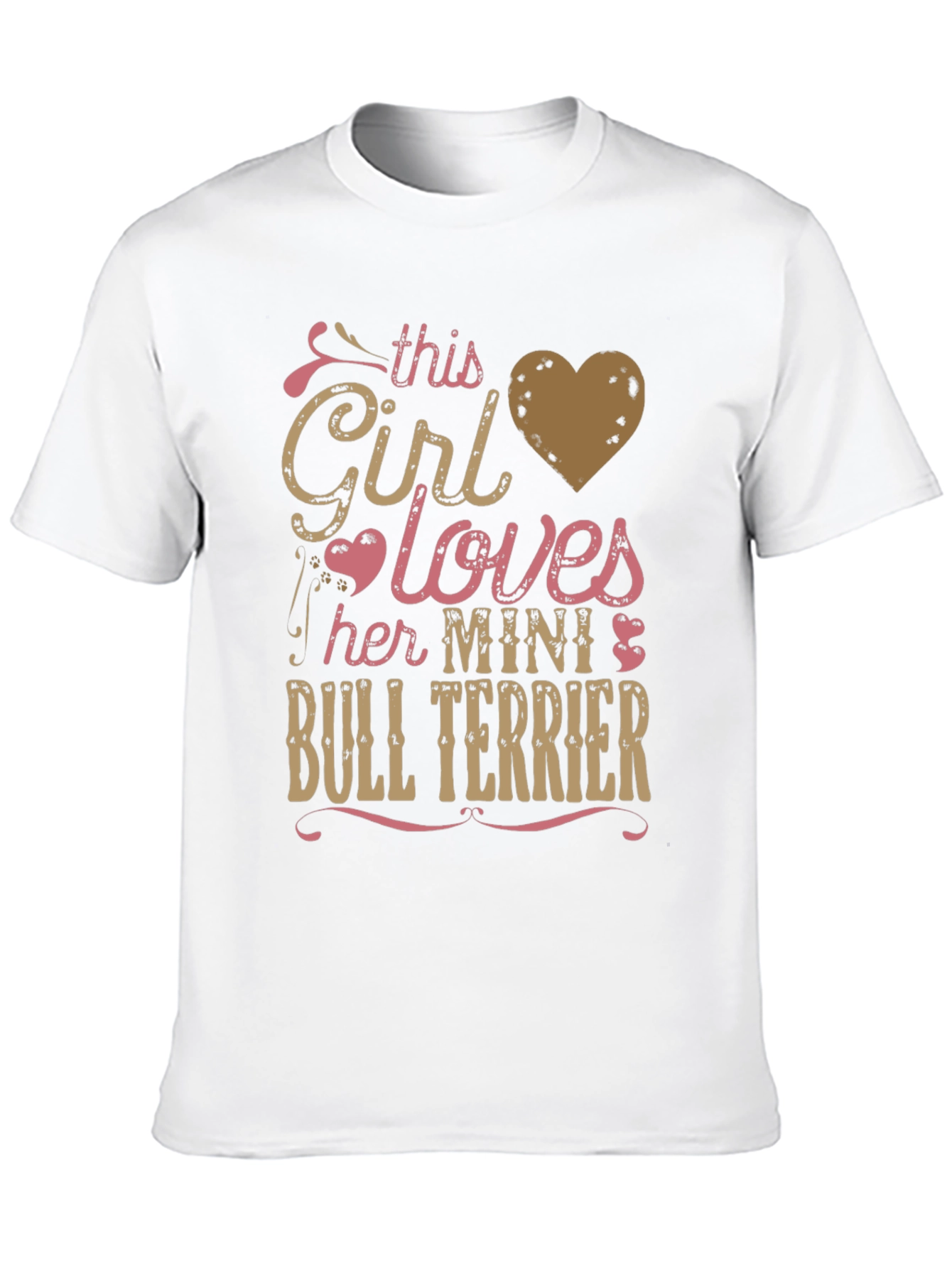 This Girl Loves Mini Bull Terrier T-Shirt - Black