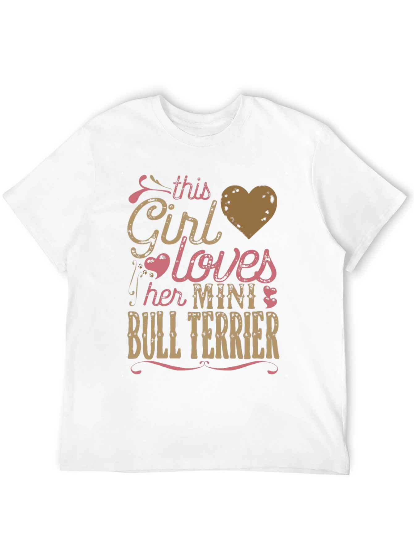 This Girl Loves Mini Bull Terrier T-Shirt - Black