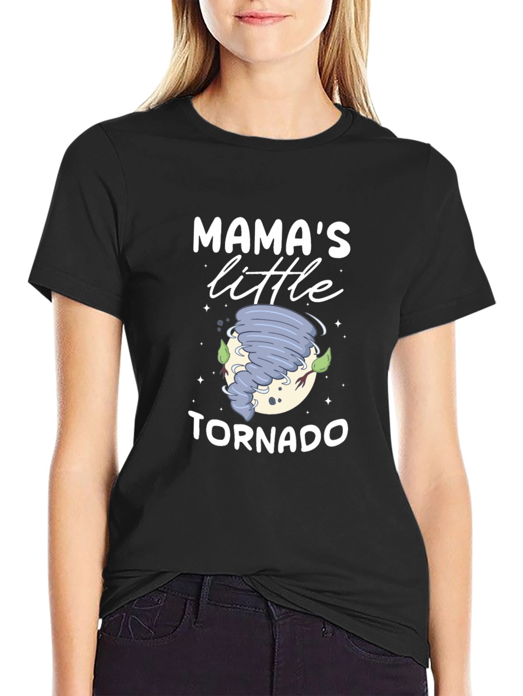 Mamas Little Tornado Black T-Shirt