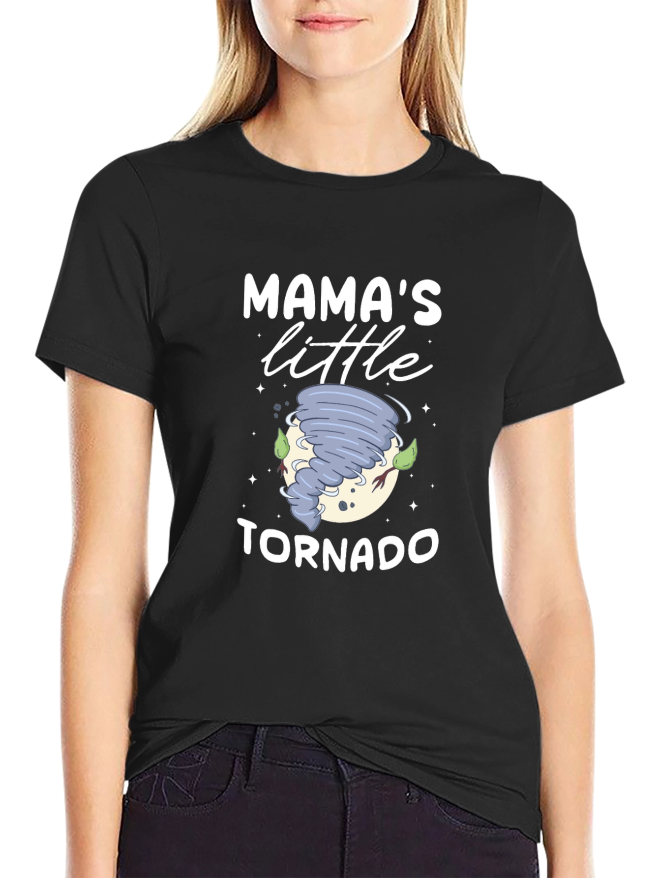 Mamas Little Tornado Black T-Shirt