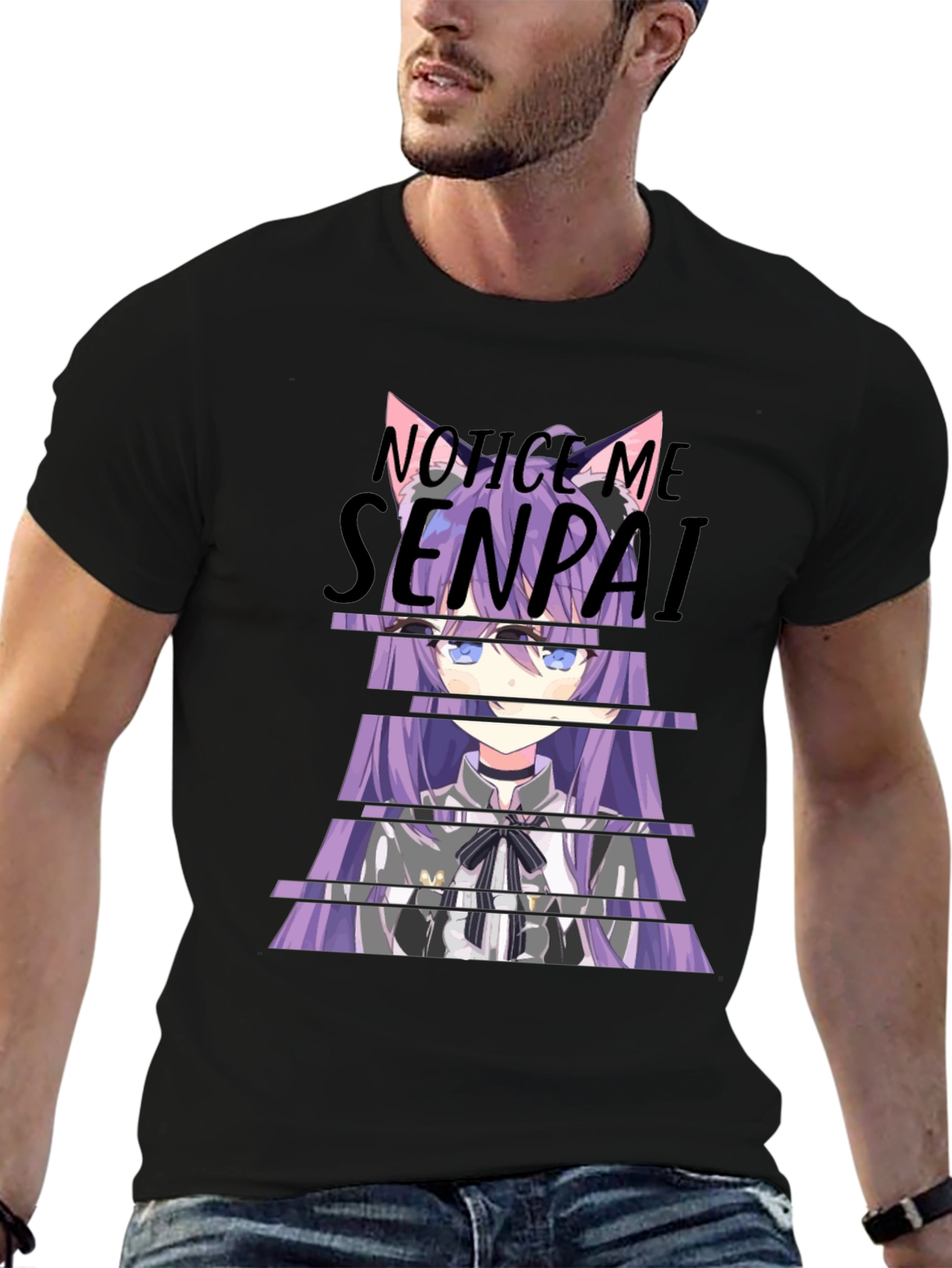 Notice Me Senpai Anime Graphic T-Shirt