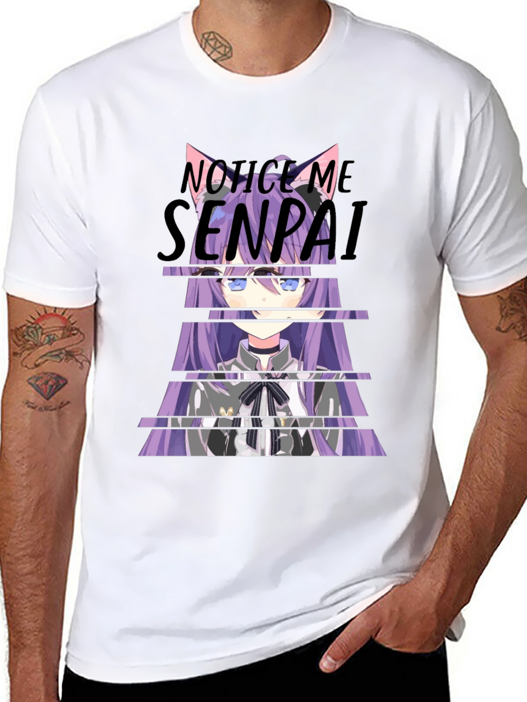 Notice Me Senpai Anime Graphic T-Shirt