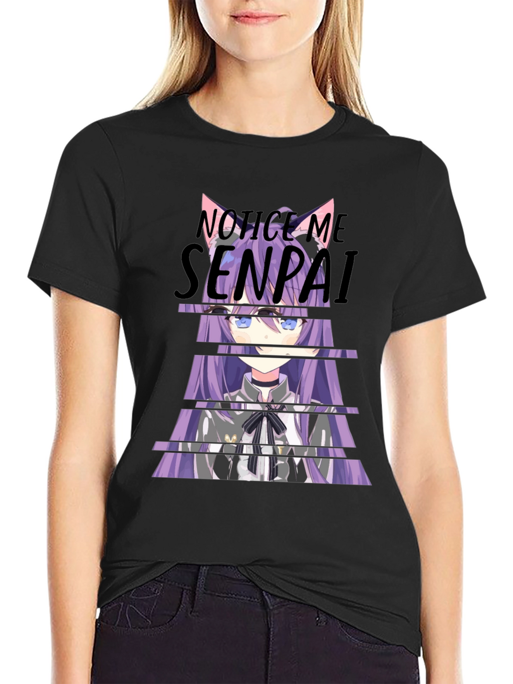 Notice Me Senpai Anime Graphic T-Shirt