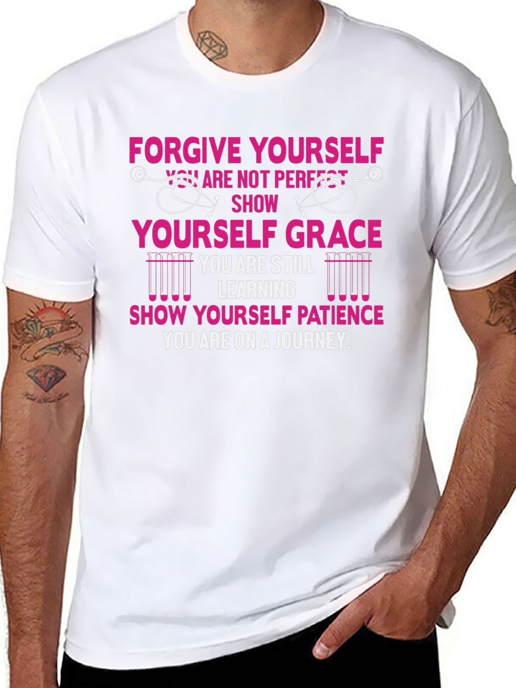 Forgive Yourself Graphic T-Shirt - Inspirational Tee