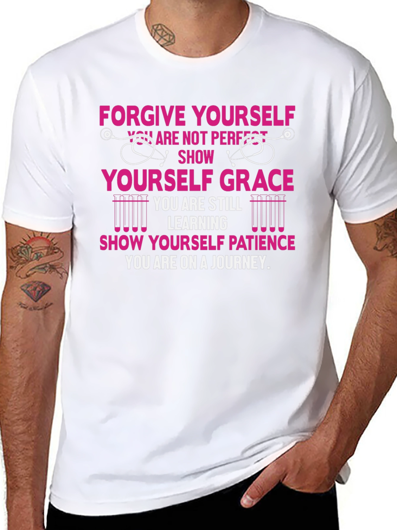 Forgive Yourself Graphic T-Shirt - Inspirational Tee