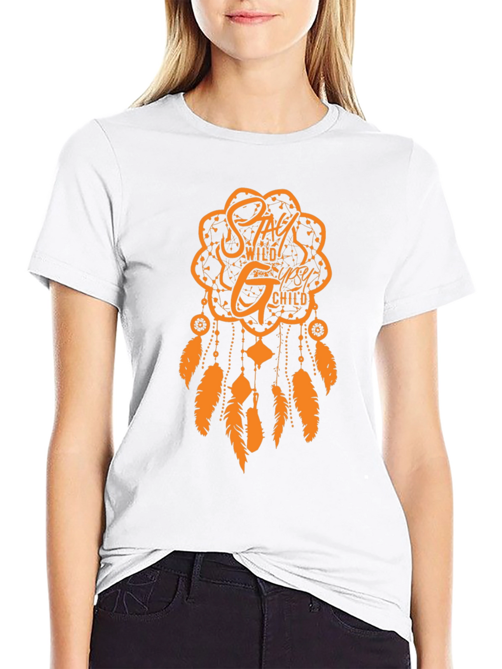 Stay Wild Gypsy Child Black Tee