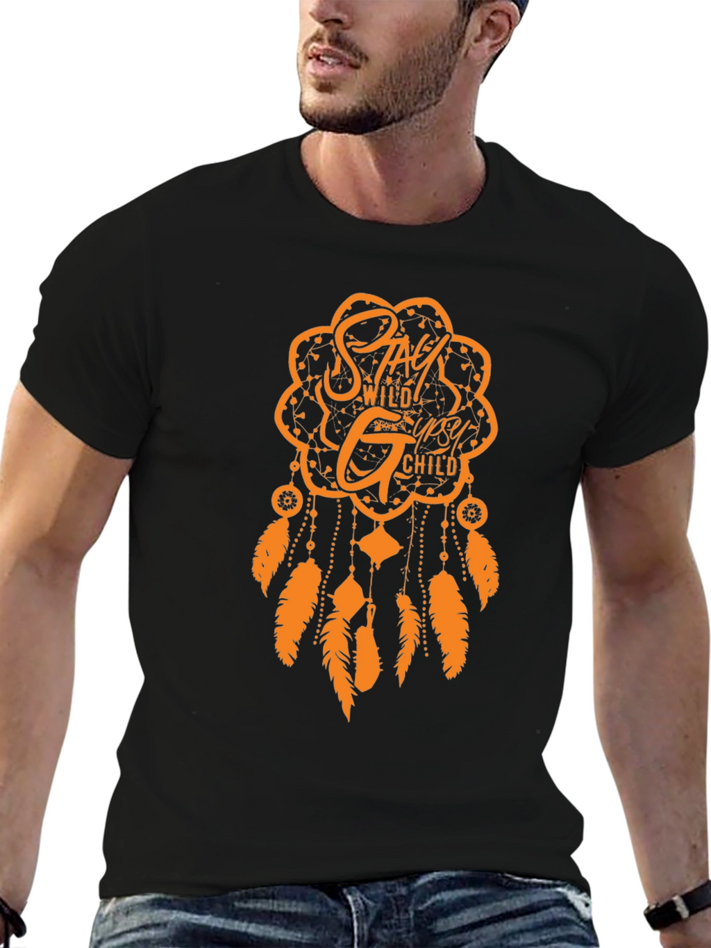 Stay Wild Gypsy Child Black Tee