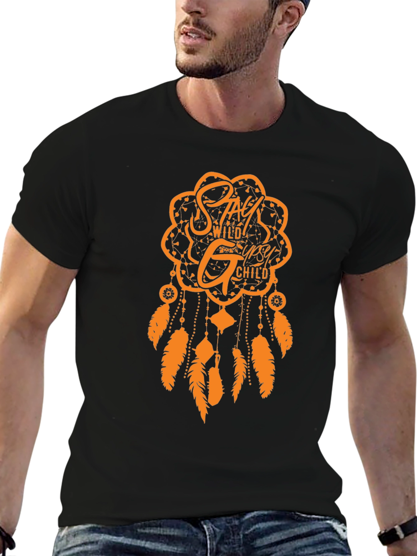 Stay Wild Gypsy Child Black Tee