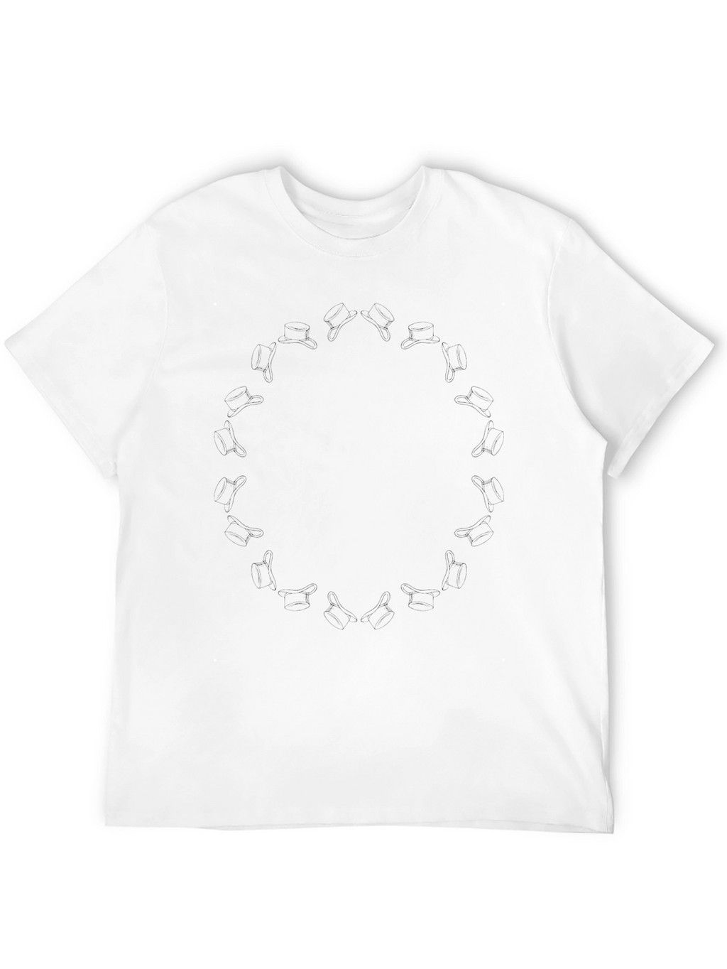 Mens Graphic Print Black Crew Neck T-Shirt