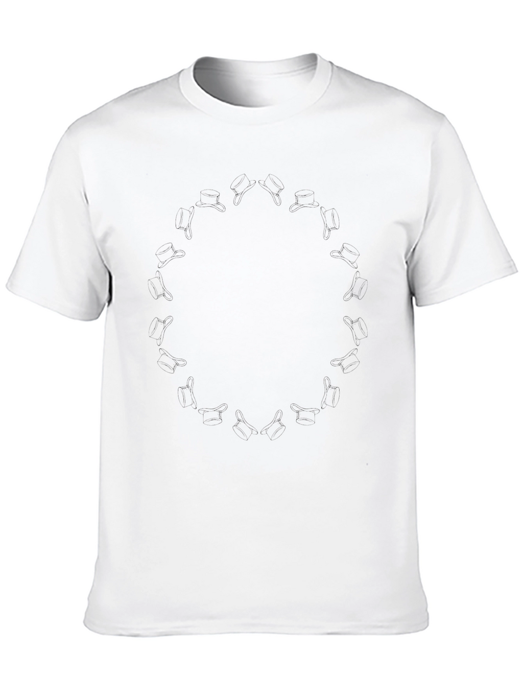 Mens Graphic Print Black Crew Neck T-Shirt