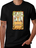 Piano Tree Black T-Shirt: Musical Nature Design