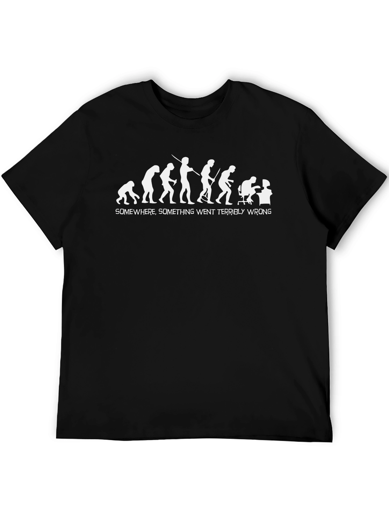 Evolution Humor T-Shirt - Something Went Terribly Wrong