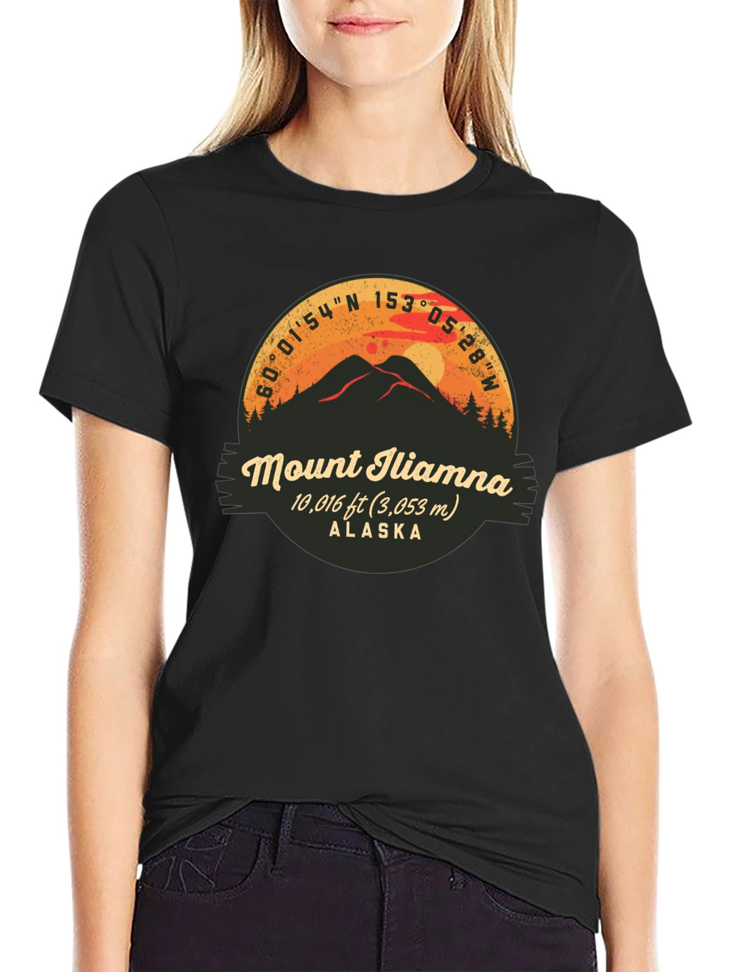 Mount Iliamna Alaska Graphic T-Shirt